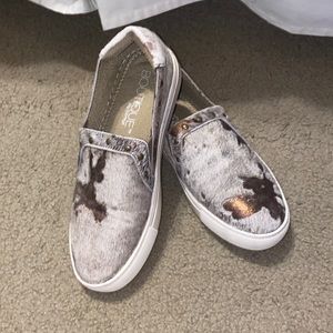 Cow Print Slip-Ons